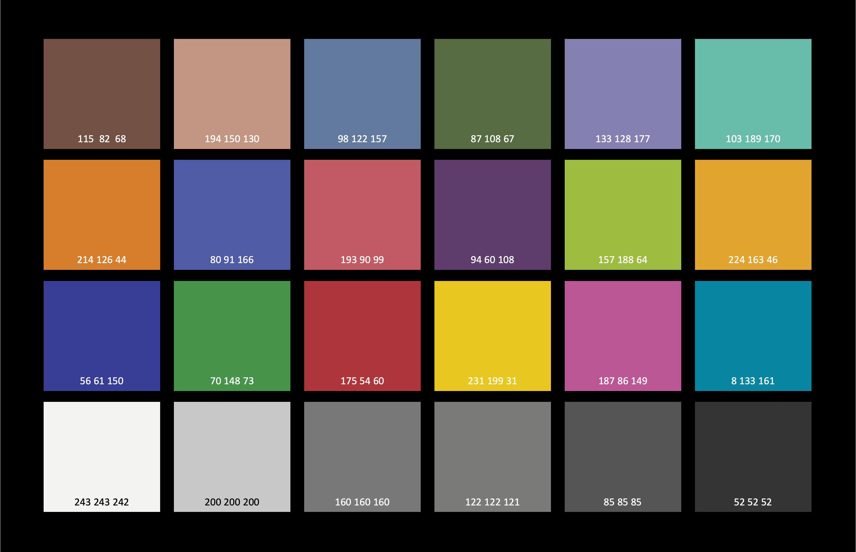A color calibration chart.
