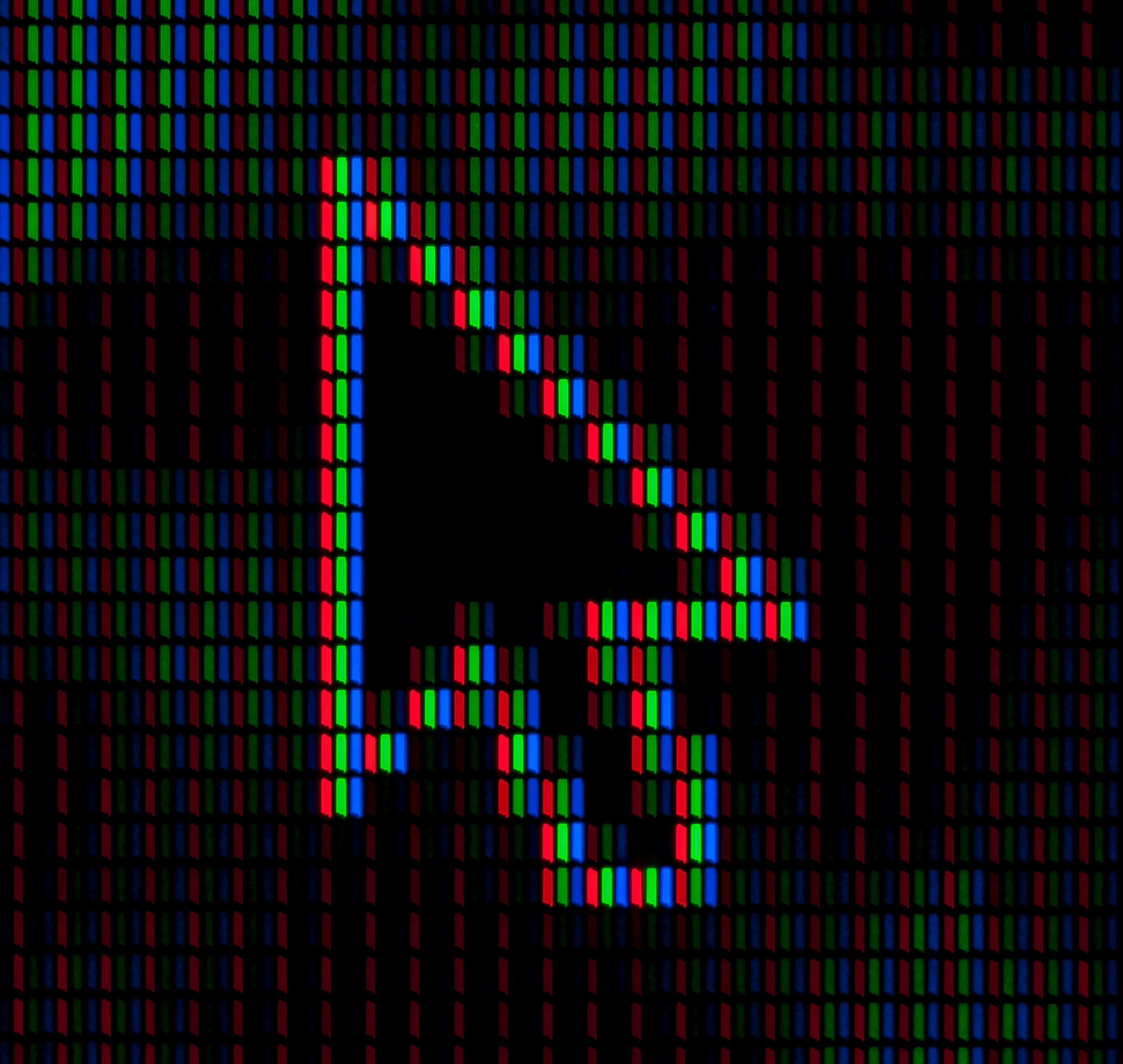 A close up photo of a cursor on a montior.